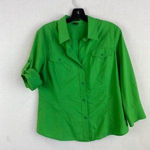 THEORY 100% COTTON Green Shirt